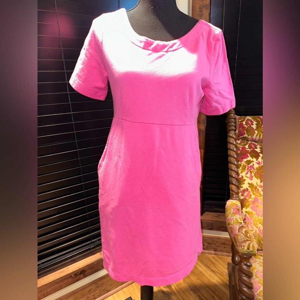 Isaac Mizrahi Vibrant Pink Short Sleeve Dress Size Medium